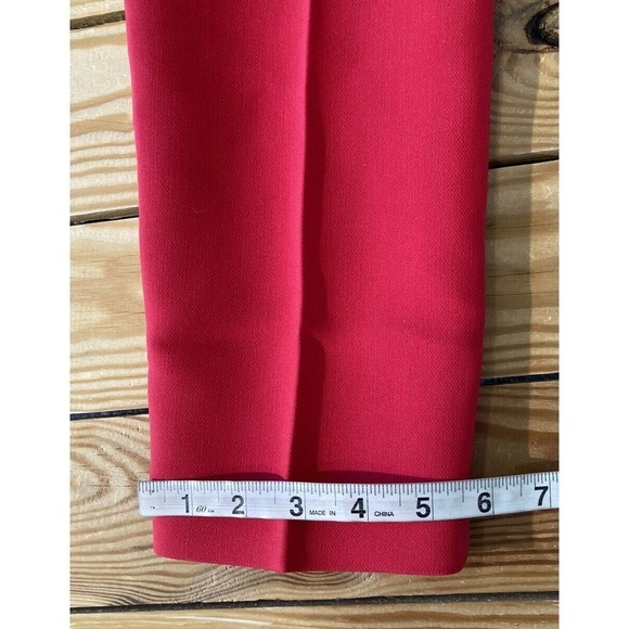 NEW All Worthy Belted Hunter McGrady Ankle Pants Size 4 Women’s Red - Picture 8 of 9